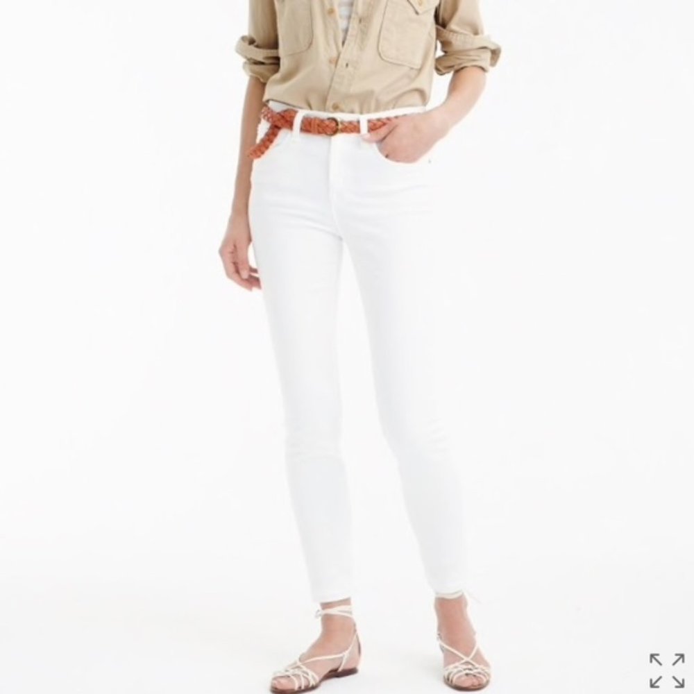 J. Crew NWT 10" High Rise White Skinny Jeans